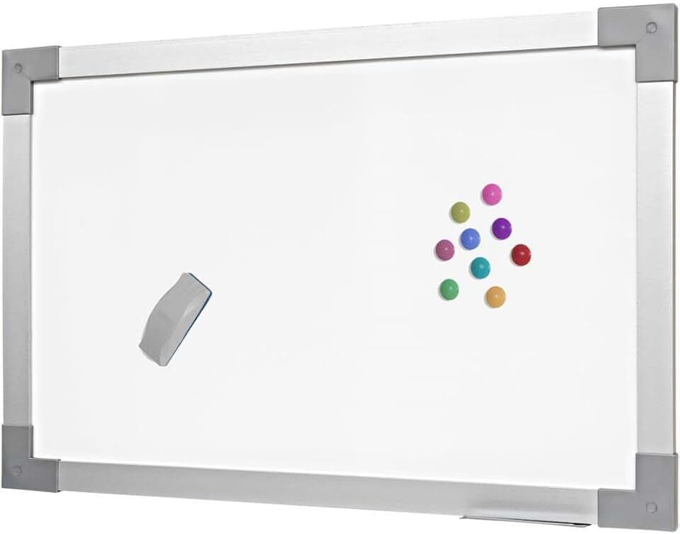 Quadro Branco Aço Magnético Moldura Mdf Soft Alumínio Prime STALO, 60x40