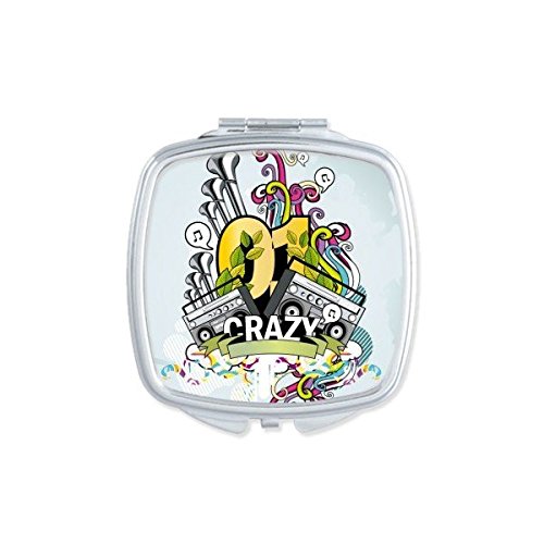 Miroir de poche graffiti street art coloré pour retouches maquillage nomade