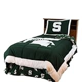 Michigan State Reversible Comforter Set -Full by College Covers