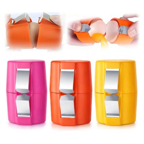 3Pcs Egg Opener,Stainless Steel Egg Cracker Tool, Multifunctional Egg Shell Opener for Raw & Hard-Boiled Eggs, Handheld Kitchen Gadget for Easy Peeling & Separating