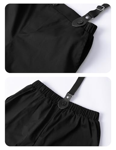 Image of A&J DESIGN Baby Boys Suits Infant Gentleman Formal Wedding Suspenders Outfit with Bowtie