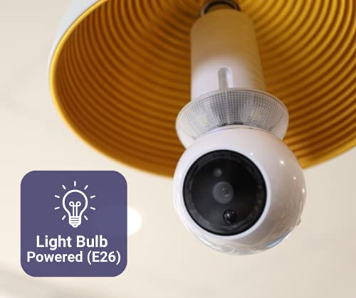 Amaryllo Zeus: Biometric Auto Tracking Light Bulb PTZ Wi-Fi Security Camera with Face Recognition, Support Fire Warning, Support Person, Vehicle, and Pet Detection, 1080p FHD, Night Vision, E26 - Thumbnail 7