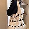 dogmoon Gestrickte UmhäNgetasche, Aesthetic Gehäkelte Tasche Crochet Bag, Damen GestrickteTasche, Leichte Strick-Tote Tasche für Teenager Und MäDchen #5