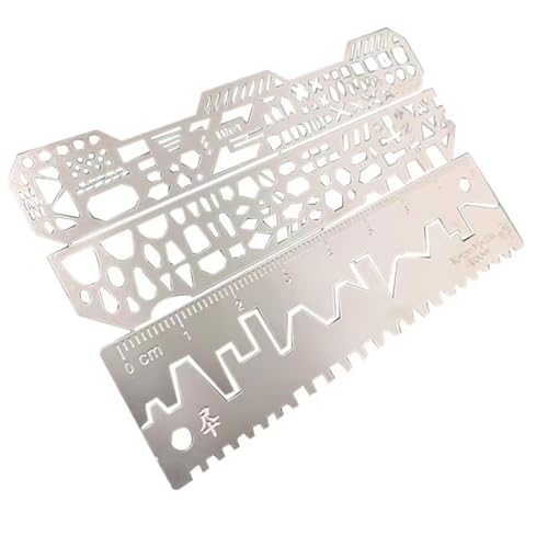 WANSUPYIN New Steel Models Drill Scribe Line Templates Ruler Details Craft Tools for 1/100, 1/144 Scale Models Parts