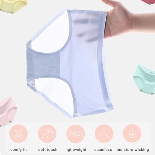 Kiench Teen Girls Seamless Underwear No Show Panties Invisible Briefs Pack of 63