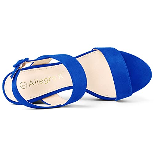 Image of Allegra K Women's Slingback Platform Heels Chunky High Heel Sandals