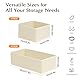 DIMJ 4 Stück Schubladen Ordnungssystem Schubladen Organizer, Faltbare Aufbewahrungsbox Stoff, Schubladeneinsätze für Kleiderschränke, Kleiderschrank Organizer für Kleidung, Beige