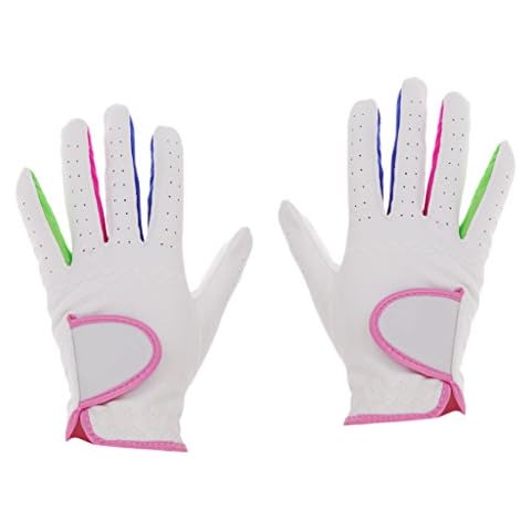 SM SunniMix 2 Stü Kinder Kinder Junior Griff Elastische Atmungsaktive Golfhandschuhe Cover