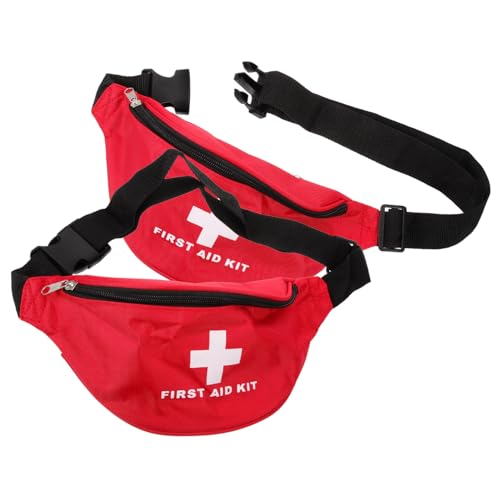BIUDECO 2個大容量 携帯用救急キットバッグ 旅行用 医療バッグ ウエストポーチ 家用 車載用 スポーツ アウトドア キャンプ ハイキング対応