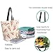 Extra Large Daily Canvas Shoulder Tote Bag,Fashion Pizza in Slices Beige Durable Top Handle Zipper Bag for Gym Picnic Yoga Weekender Beach Travel Kitchen Market Grocery Shopping