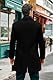Runcati Herren Mantel Lange Trenchcoat Slim Fit Winter Kerbkragen Jacke Einreiher Business Overcoat Schwarz XL