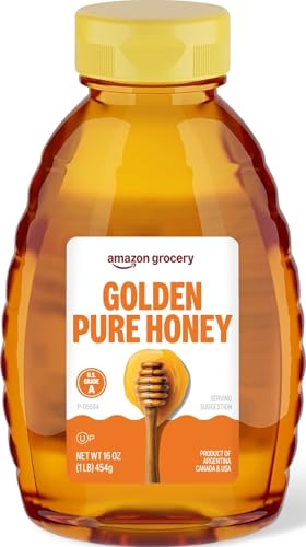 Amazon Grocery, Golden Pure Honey, 16 Oz...