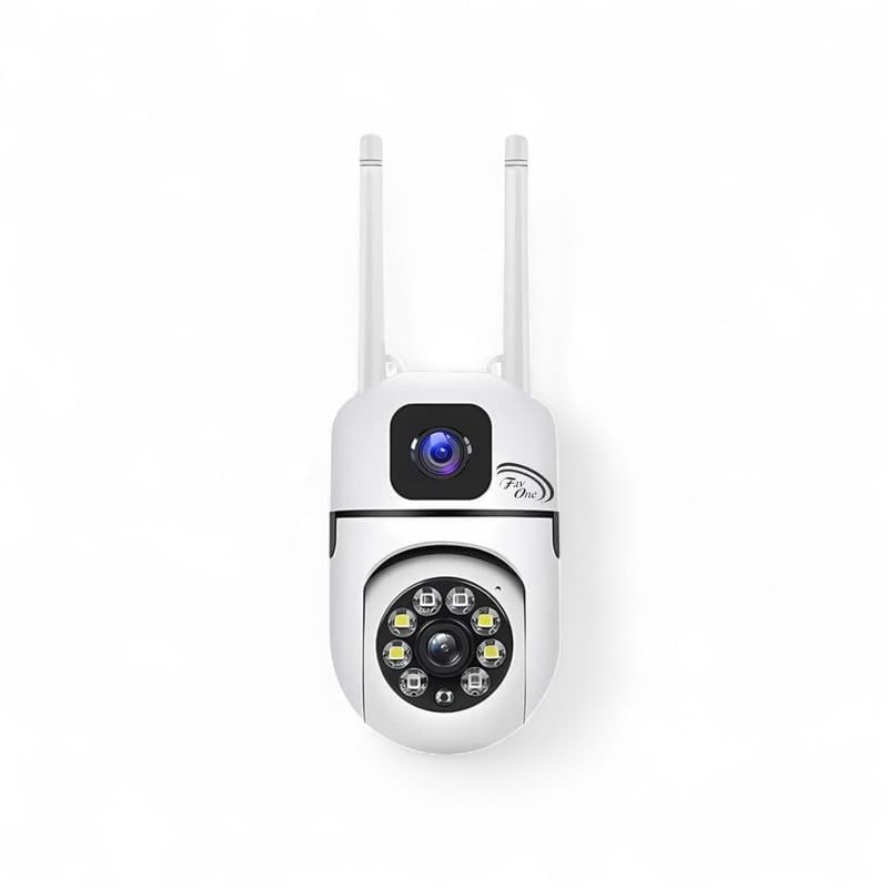 wireless wifi security camera outdoor | 360° cctv camera with mobile app control night vision motion detection & two way audio | home & office surveillance camera