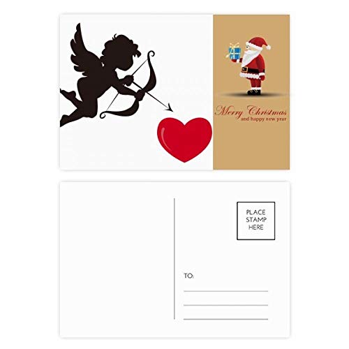 Cartes postales ange cupidon et cœur rouge pour accompagner vos cadeaux - Lot de 20