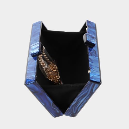 Image of RomanticDesign Women Acrylic Handbag Rattan Woven Pattern Square Box Crossbody Handbag Shoulder Bag Chain Purse