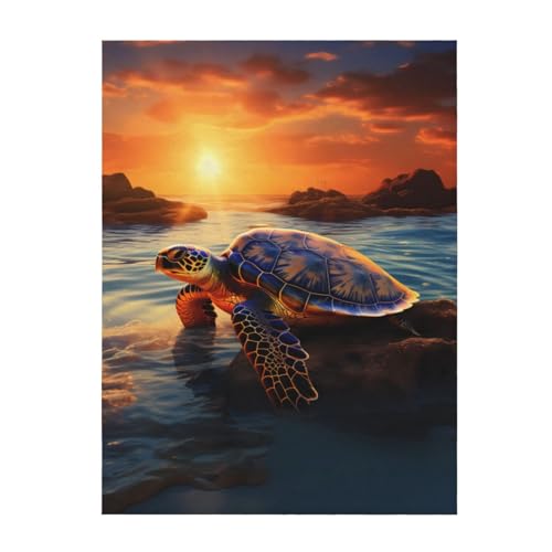 Couverture tortue de mer de qualité supérieure grand jeté de lit imprimé