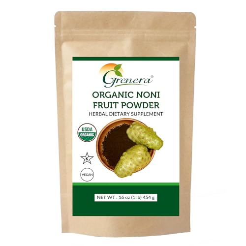 grenera organic noni fruit powder 1 lb 454 g  organic non  gmo gluten free