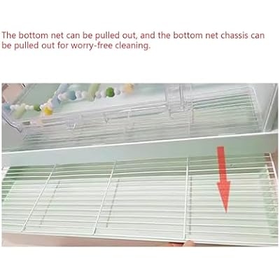 Birdcage Parrot Bird Cage Acrylic Transparent Ecological Bird Cage Luxury Villa Cage Special Large Cage(Off White)
