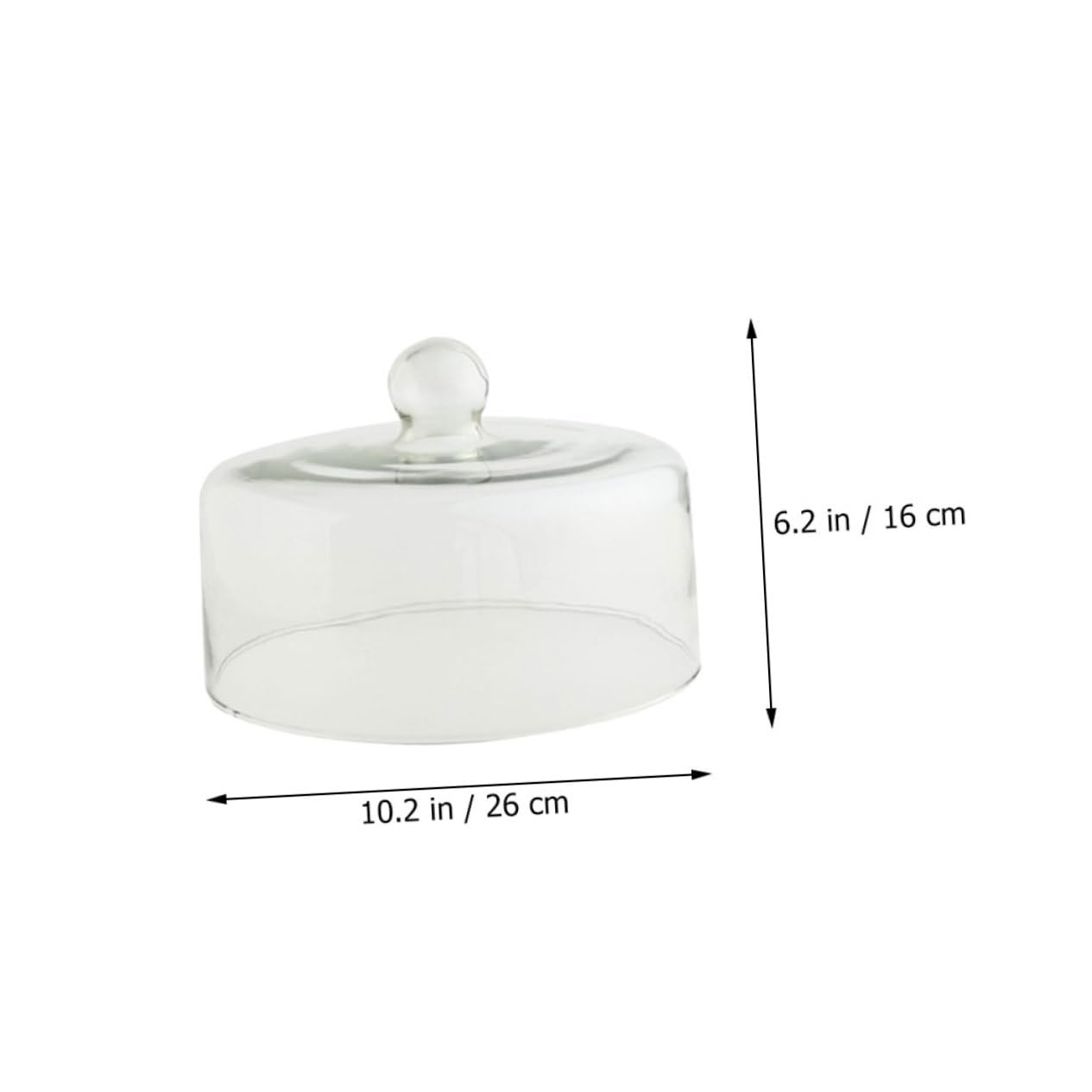 Cloche à Gateau en Verre Transparent, pour Dessert Couvercle Alimentaire