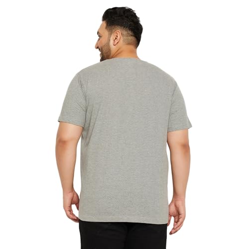 Image of Bigbanana Plus Size Men's Regular Fit Textured Round Neck Tshirt
