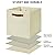 Bagnizer Collapsible Fabric Storage Cube Bins with 2 Reinforced PU Handles, Foldable Storage Organizer Baskets for Closet, Shelves, Living Room | 13"x13"x13", 4 Pack, Full Beige