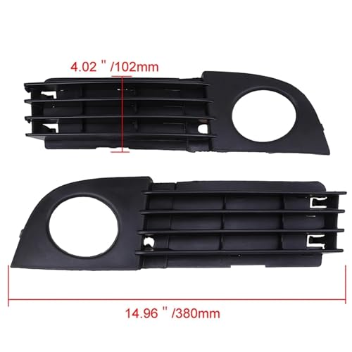 Rejilla de luz antiniebla en plástico ABS resistente para parachoques de Audi A6 C5 Facelift 2
