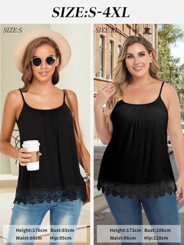 Image of Camisoles for Women with Built in Bra Adjustable Strap Tank Tops Cami Sleeveless Summer Tops for Workout Sleeping Traveling