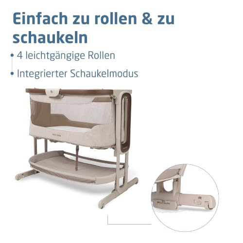 Maxi Cosi Iora Select Baby Stubenbett, 0–6 Monate (9 kg), Faltbares Beistellbett Schaukelnd/Schaukelbett, CloudCore-Matratze 3 cm… – Ansicht 6