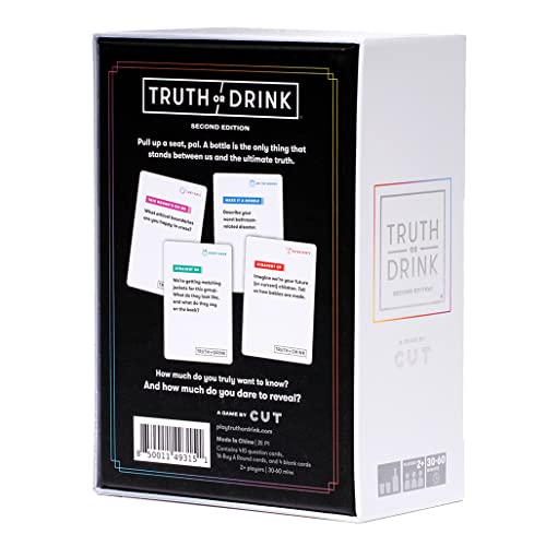 Truth Or Drink Tod: The Card Game By Cut - 410 New & Updated Hilariously Funny & Personal Questions + Blank Cards - Perfect Adult Card Game For Parties And Game Night #TOP1