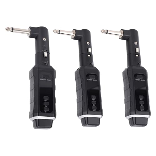 Transmisor y receptor inalámbricos para micrófono, micrófono dinámico y de condensador, batería recargable para mezclador XLR, guitarra eléctrica y bajo (1 transmisor + 1 receptor) miniatura 2