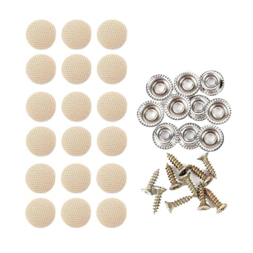 ANAIUCY Car Roof Fixing Buckles Screw Set Interior Ceiling Headliner Cloth Repair Screw Cap Fabric Rivets Retainer Buckle Accessories (Size : 20pcs Beige)