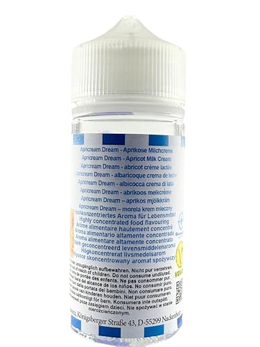 Aroma albaricoque crema Sasami 100ml concentrado vegano para e-líquido 5
