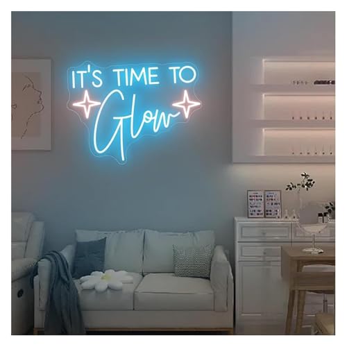 Néon Enseignes lumineuses It's Time To Glow lampe décorative murale 45cm