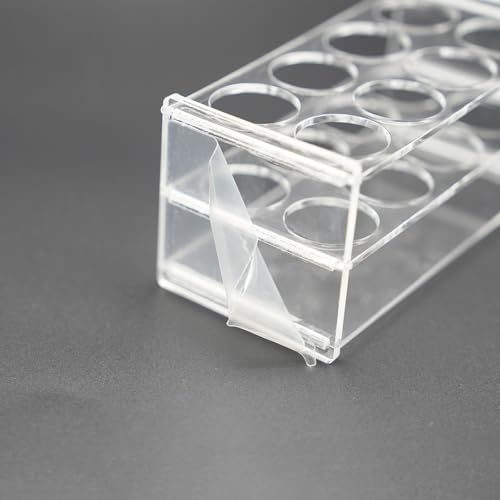 LSVERDE 1 pcs Acrylic Test Tube Rack 8 Wells for 50ML Centrifuge Tubes, Transparent Acrylic Test Holder Racks with Hole Diameter 30 mm