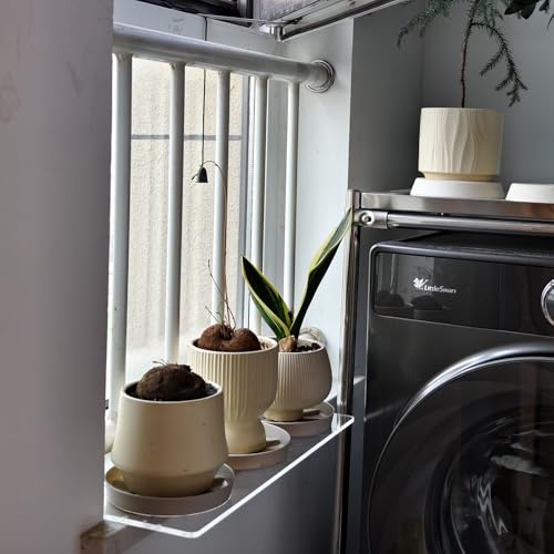 Extension de Rebord de Fenêtre Support pour Plantes en Acrylique pour Rebord de Fenêtre, Rallonge de Rebord de Fenêtre Étanche, Étagères pour Plantes de Fenêtre pour la Maison(40x15cm(15 3/4x5 7/8))