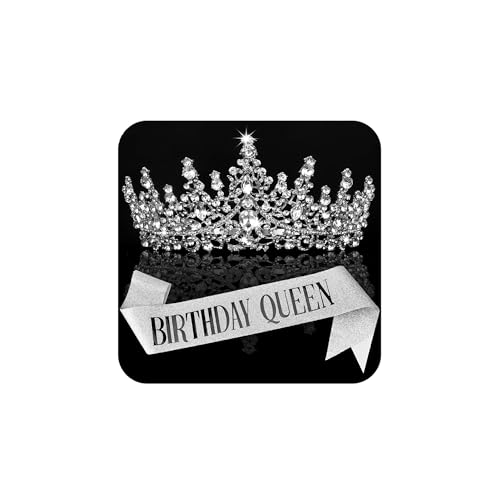 COCIDE BIRTHDAY QUEEN Birthday Sash for Women Crowns and Tiaras for Girls Decorations Set Rhinestone Headband Hair Accessories Glitter Sashes for Party Supplies