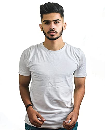 Image of Men's Cotton Round Neck Half Sleeve Plain T-Shirt