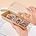 ZORRITA 50 Pack Paper Charcuterie Boxes with Clear Lids, 7.5 Inch Small To Go Treat Containers for Desserts, Cookies, Sandwich, Pastry, Strawberries and Cupcakes (Brown)