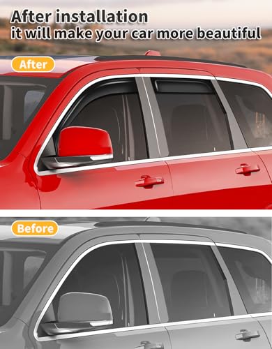 Image of Window Visors Rain Guards for Jeep Grand Cherokee(Limited) 2011-2021