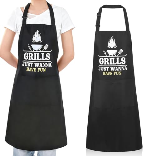 Livdouyu Lustige Grillschürze für Männer Schwarze Humorschürze mit verstellbaren Schultergurten und Taschen geeignet zum Grillen lustiges Männergeschenk