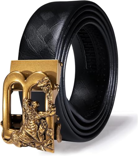 Mens Belt, Genuine Leather belts, Ratchet Slid Buckle, Adjustable Grain Leather Strap, Designer Business Wedding