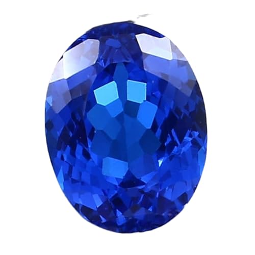 Spinelle bleue de Ceylan 14x11mm | Pierre naturelle ovale à facettes pour création de bijoux DIY