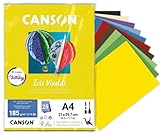 CANSON Iris Vivaldi, Papel Colorido A4 Sortido em Pacote de 25 Folhas Soltas, 10 Cores Sortidos, 185 g/m²