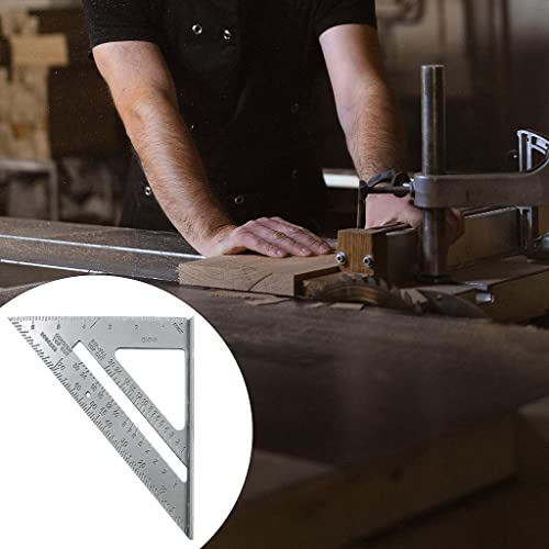 Regla Triangular de Acero Precisa 7 Pulgadas Gris miniatura 4