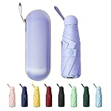 TIME LOVER Travel Folding Umbrella Sun and Rain Protection, Lightweight Small and Compact Suit for P