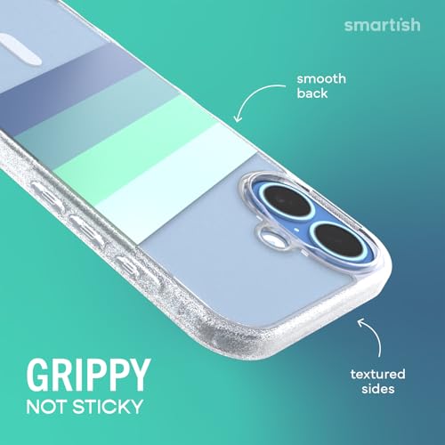 Image of Smartish iPhone 17 MagSafe Clear Case - Gripmunk Magnetic Slim Case [Lightweight + Protective] Anti-Yellowing Thin Grip Clear Cover for Apple iPhone 17 - Deep End