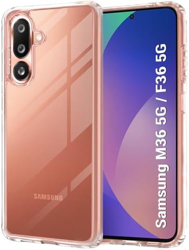 TheGiftKart Ultra-Hybrid Crystal Clear Back Case Cover for Samsung Galaxy M36 5G / F36 5G | Shockproof Design | Hard Back Cover Case for Samsung Galaxy M36 5G / F36 5G (PC & TPU, Transparent)