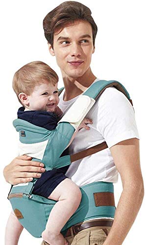 NJ babydrager - babydrager, ergonomische babydrager voor en na 0-36 maanden baby taille 67-118 cm blauw - Image 3
