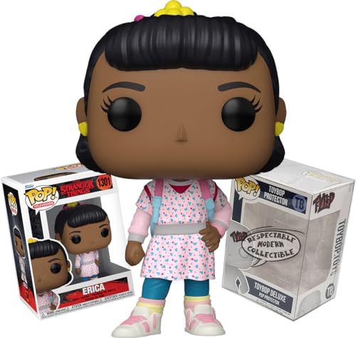 Image of Funko Stranger Things Erica Sinclair + ToyBop Protector: Pop! TV Vinyl Figure (Bundled with Pro-Deluxe Pop Protector Collector Case Box Gift Set)