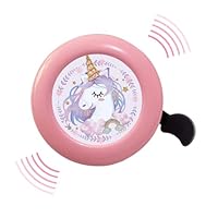 Satiskid Kids Bike Bell - Loud & Cute Cartoon Design, Bicycle Bell for Girls and Boys, Easy to Install Bike Accessories (Pink)